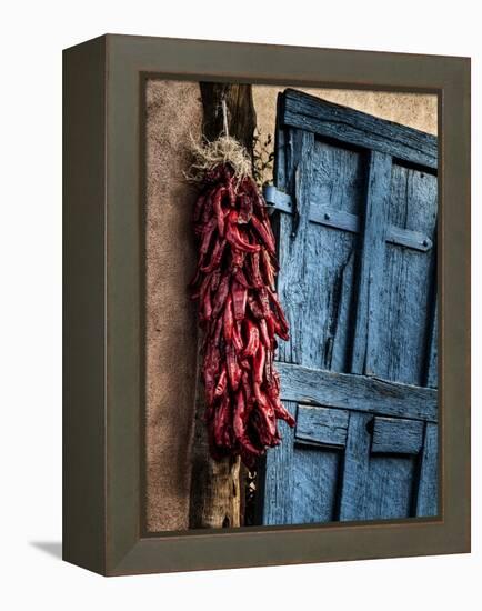 USA, New Mexico, Taos, Gate and Ristra-Ann Collins-Framed Premier Image Canvas
