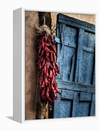 USA, New Mexico, Taos, Gate and Ristra-Ann Collins-Framed Premier Image Canvas