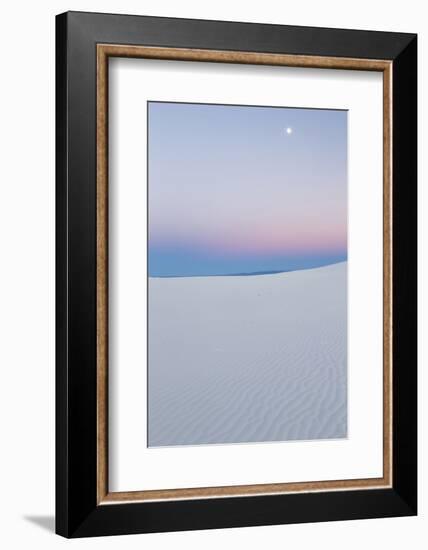 USA, New Mexico, White Sands National Monument. Moon over Desert-Jaynes Gallery-Framed Photographic Print