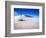 USA, New Mexico, White Sands National Monument, Sand Dune Patterns and Yucca Plants-Terry Eggers-Framed Photographic Print