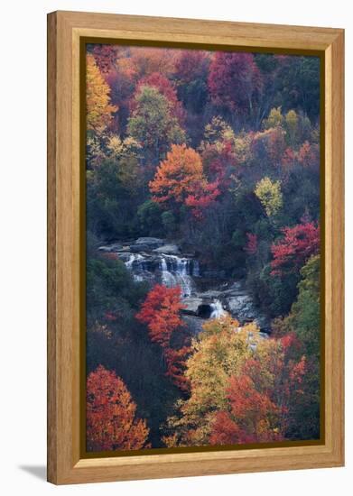 USA, New York, Adirondack Mountains. Autumn Trees and Waterfalls-Jaynes Gallery-Framed Premier Image Canvas