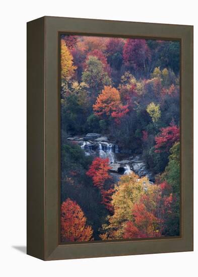 USA, New York, Adirondack Mountains. Autumn Trees and Waterfalls-Jaynes Gallery-Framed Premier Image Canvas