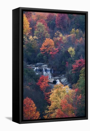 USA, New York, Adirondack Mountains. Autumn Trees and Waterfalls-Jaynes Gallery-Framed Premier Image Canvas