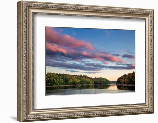 USA, New York, Adirondacks. Autumn sunset on Indian Lake-Ann Collins-Framed Photographic Print