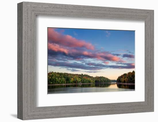 USA, New York, Adirondacks. Autumn sunset on Indian Lake-Ann Collins-Framed Photographic Print