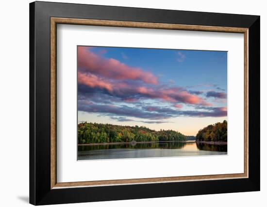 USA, New York, Adirondacks. Autumn sunset on Indian Lake-Ann Collins-Framed Photographic Print