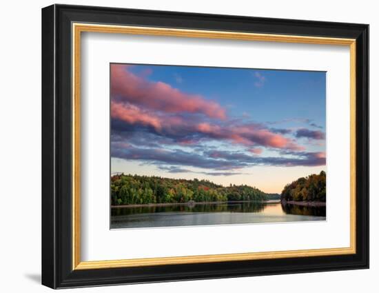 USA, New York, Adirondacks. Autumn sunset on Indian Lake-Ann Collins-Framed Photographic Print