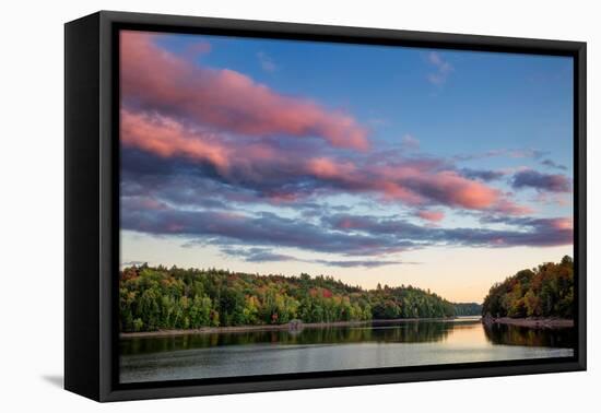 USA, New York, Adirondacks. Autumn sunset on Indian Lake-Ann Collins-Framed Premier Image Canvas