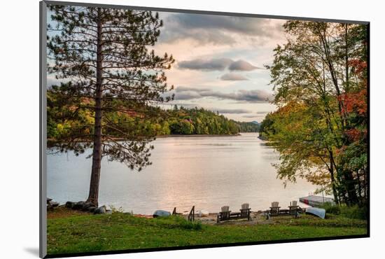 USA, New York, Adirondacks. End of the season at private beach on Indian Lake-Ann Collins-Mounted Photographic Print