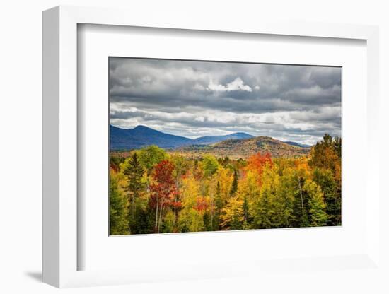 USA, New York, Adirondacks. Indian Lake, Fall color at overlook along Route 28-Ann Collins-Framed Photographic Print