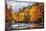 USA, New York, Adirondacks. Long Lake, autumn color along the Raquette River-Ann Collins-Mounted Photographic Print