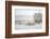 USA, New York, Adirondacks. Long Lake, foggy morning, reeds, and loon on Eaton Lake-Ann Collins-Framed Photographic Print