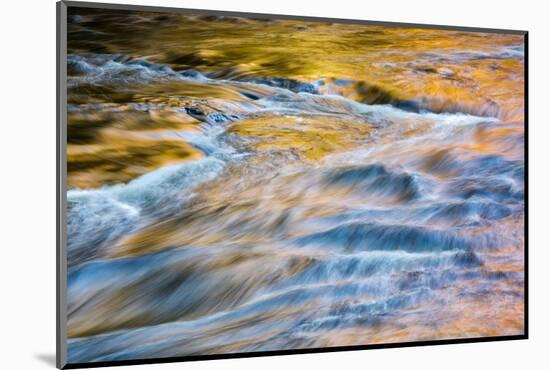 USA, New York, Adirondacks. Tupper Lake, autumn reflections at Bog River Falls-Ann Collins-Mounted Photographic Print