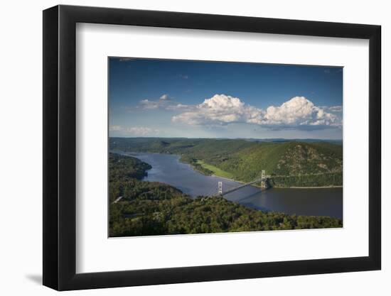 USA, New York, Bear Mountain State Park. elevated view of the Bear Mountain Bridge-Walter Bibikow-Framed Photographic Print