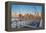 Usa, New York, Brooklyn Bridge and Lower Manhattan Skyline with Freedom Tower-Alan Copson-Framed Premier Image Canvas