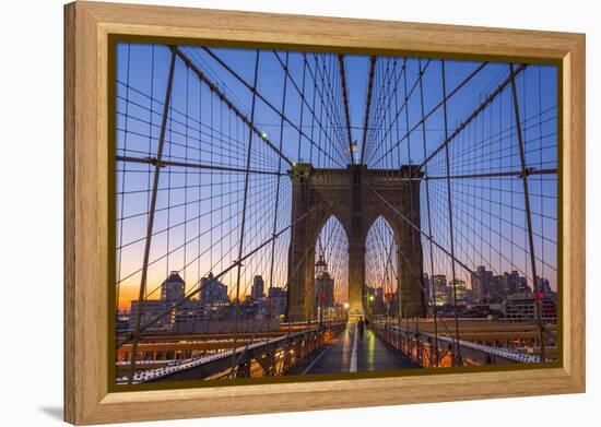 Usa, New York, Brooklyn Bridge-Alan Copson-Framed Premier Image Canvas