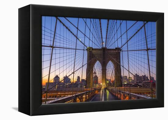 Usa, New York, Brooklyn Bridge-Alan Copson-Framed Premier Image Canvas