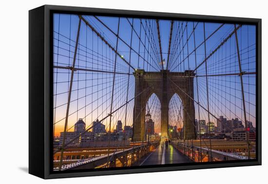 Usa, New York, Brooklyn Bridge-Alan Copson-Framed Premier Image Canvas