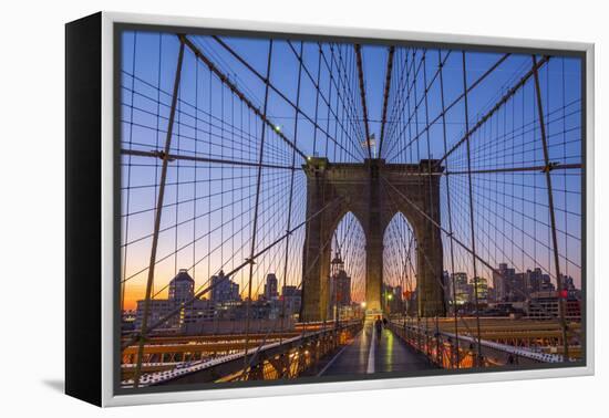 Usa, New York, Brooklyn Bridge-Alan Copson-Framed Premier Image Canvas