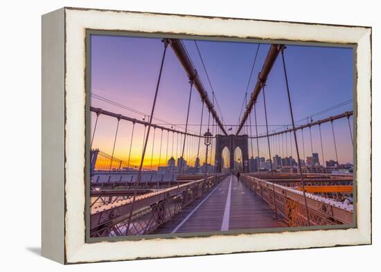 Usa, New York, Brooklyn Bridge-Alan Copson-Framed Premier Image Canvas