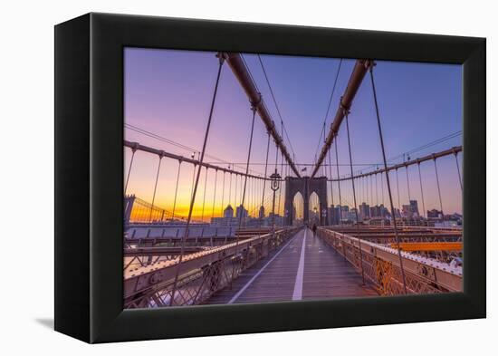 Usa, New York, Brooklyn Bridge-Alan Copson-Framed Premier Image Canvas