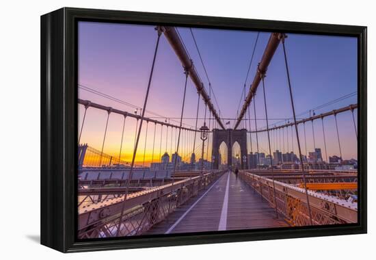 Usa, New York, Brooklyn Bridge-Alan Copson-Framed Premier Image Canvas