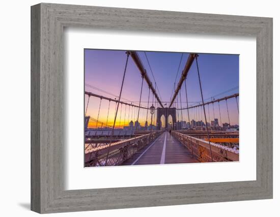 Usa, New York, Brooklyn Bridge-Alan Copson-Framed Photographic Print