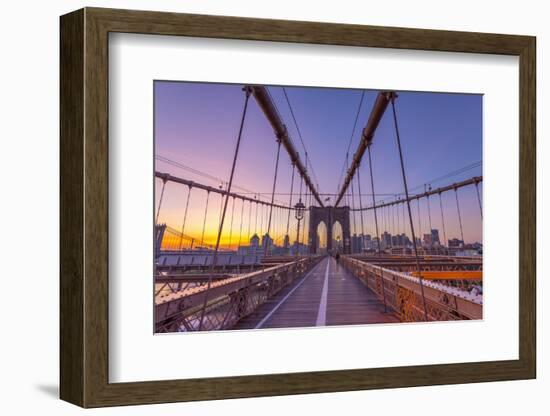 Usa, New York, Brooklyn Bridge-Alan Copson-Framed Photographic Print