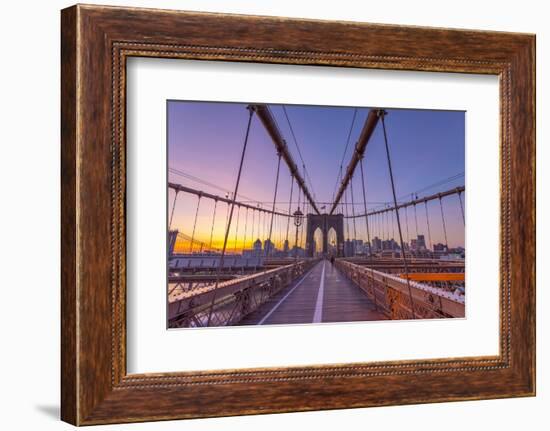 Usa, New York, Brooklyn Bridge-Alan Copson-Framed Photographic Print