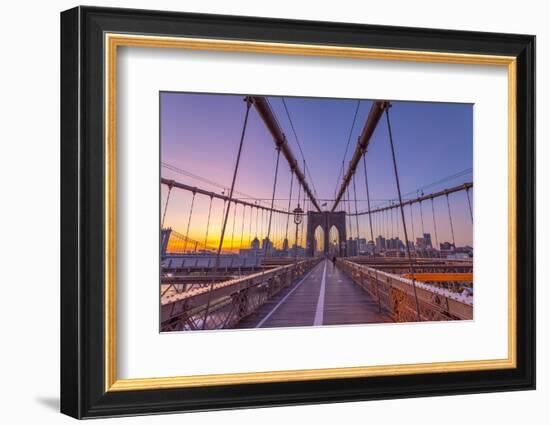 Usa, New York, Brooklyn Bridge-Alan Copson-Framed Photographic Print