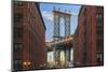 Usa, New York, Brooklyn, Dumbo, Manhattan Bridge and Empire State Building-Michele Falzone-Mounted Photographic Print