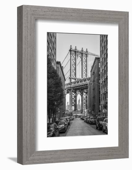 Usa, New York, Brooklyn, Dumbo, Manhattan Bridge-Alan Copson-Framed Photographic Print