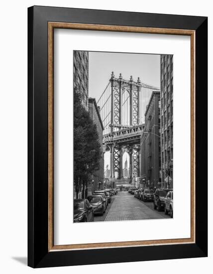 Usa, New York, Brooklyn, Dumbo, Manhattan Bridge-Alan Copson-Framed Photographic Print