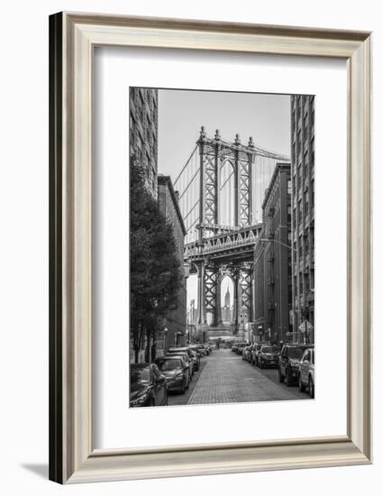 Usa, New York, Brooklyn, Dumbo, Manhattan Bridge-Alan Copson-Framed Photographic Print