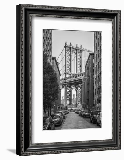 Usa, New York, Brooklyn, Dumbo, Manhattan Bridge-Alan Copson-Framed Photographic Print