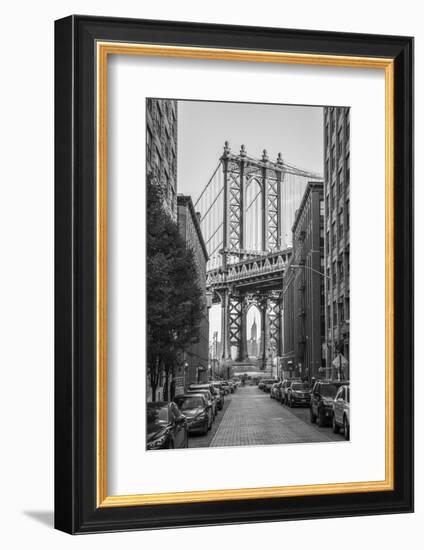 Usa, New York, Brooklyn, Dumbo, Manhattan Bridge-Alan Copson-Framed Photographic Print