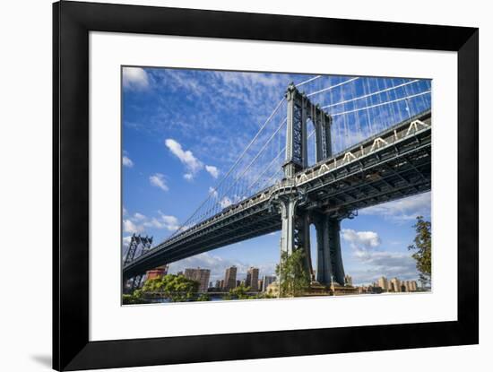 USA, New York, Brooklyn, Dumbo. Manhattan Bridge-Walter Bibikow-Framed Photographic Print