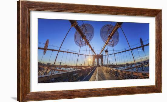 Usa, New York City, Brooklyn Bridge-Michele Falzone-Framed Photographic Print