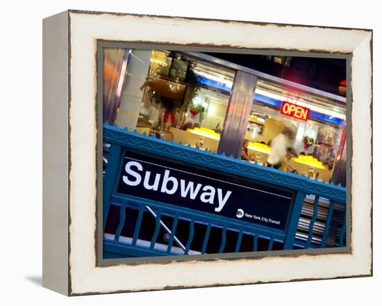 USA, New York City, Diner in Midtown Manhattan-Gavin Hellier-Framed Premier Image Canvas