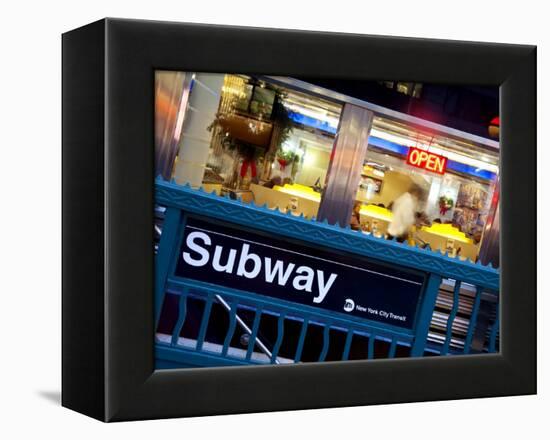 USA, New York City, Diner in Midtown Manhattan-Gavin Hellier-Framed Premier Image Canvas