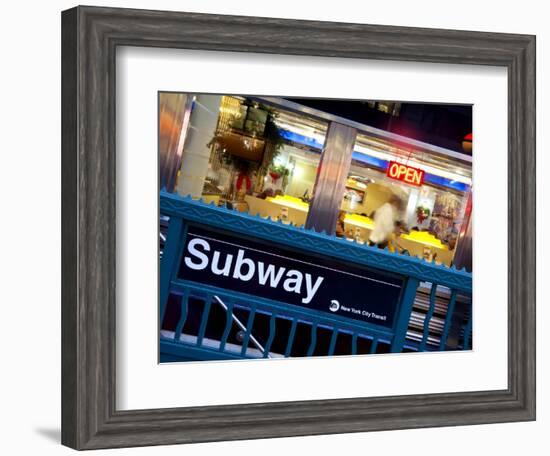 USA, New York City, Diner in Midtown Manhattan-Gavin Hellier-Framed Photographic Print