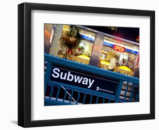 USA, New York City, Diner in Midtown Manhattan-Gavin Hellier-Framed Photographic Print