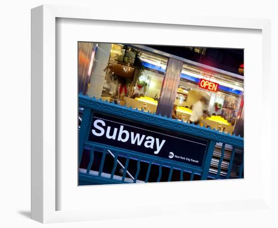 USA, New York City, Diner in Midtown Manhattan-Gavin Hellier-Framed Photographic Print