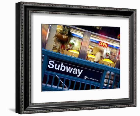 USA, New York City, Diner in Midtown Manhattan-Gavin Hellier-Framed Photographic Print