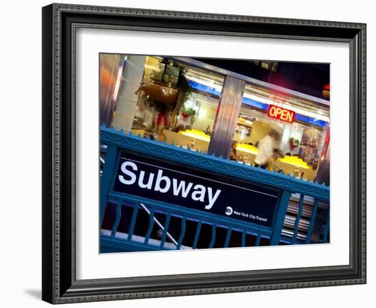 USA, New York City, Diner in Midtown Manhattan-Gavin Hellier-Framed Photographic Print