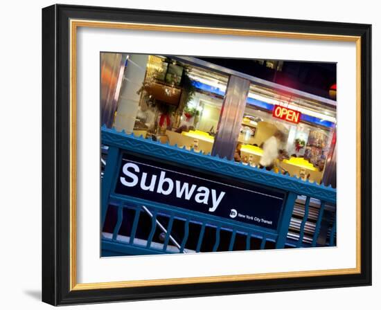 USA, New York City, Diner in Midtown Manhattan-Gavin Hellier-Framed Photographic Print