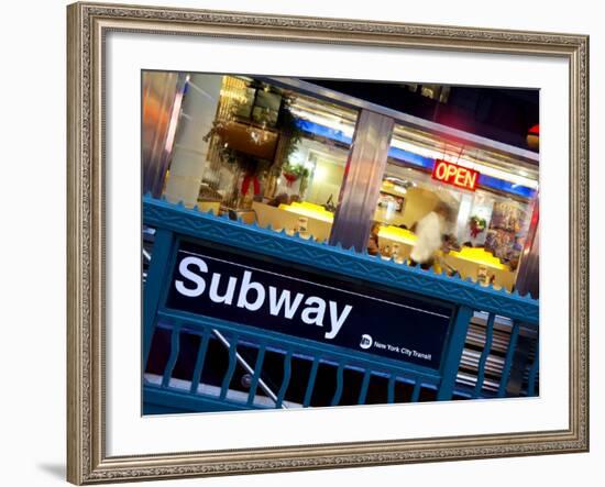 USA, New York City, Diner in Midtown Manhattan-Gavin Hellier-Framed Photographic Print