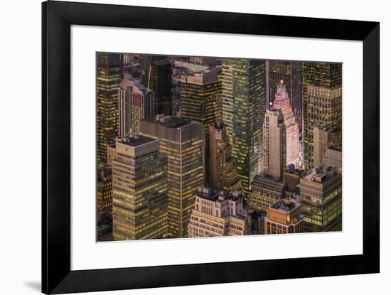 USA, New York City, elevated view of Midtown Manhattan-Walter Bibikow-Framed Photographic Print