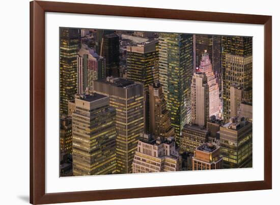 USA, New York City, elevated view of Midtown Manhattan-Walter Bibikow-Framed Photographic Print