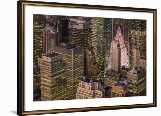 USA, New York City, elevated view of Midtown Manhattan-Walter Bibikow-Framed Photographic Print